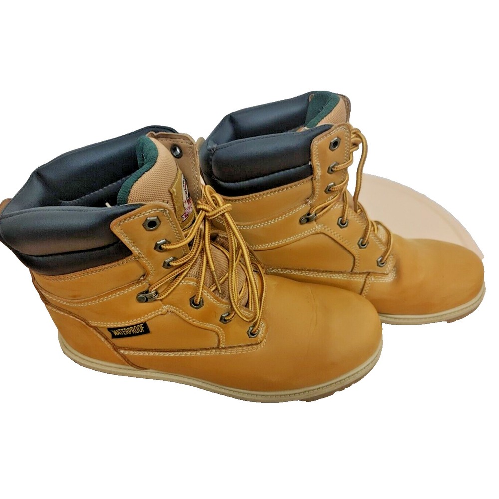 Brahma Boots Men Sz 13 Brown Waterproof Leather Work Urban Padded Tongue Collar‎